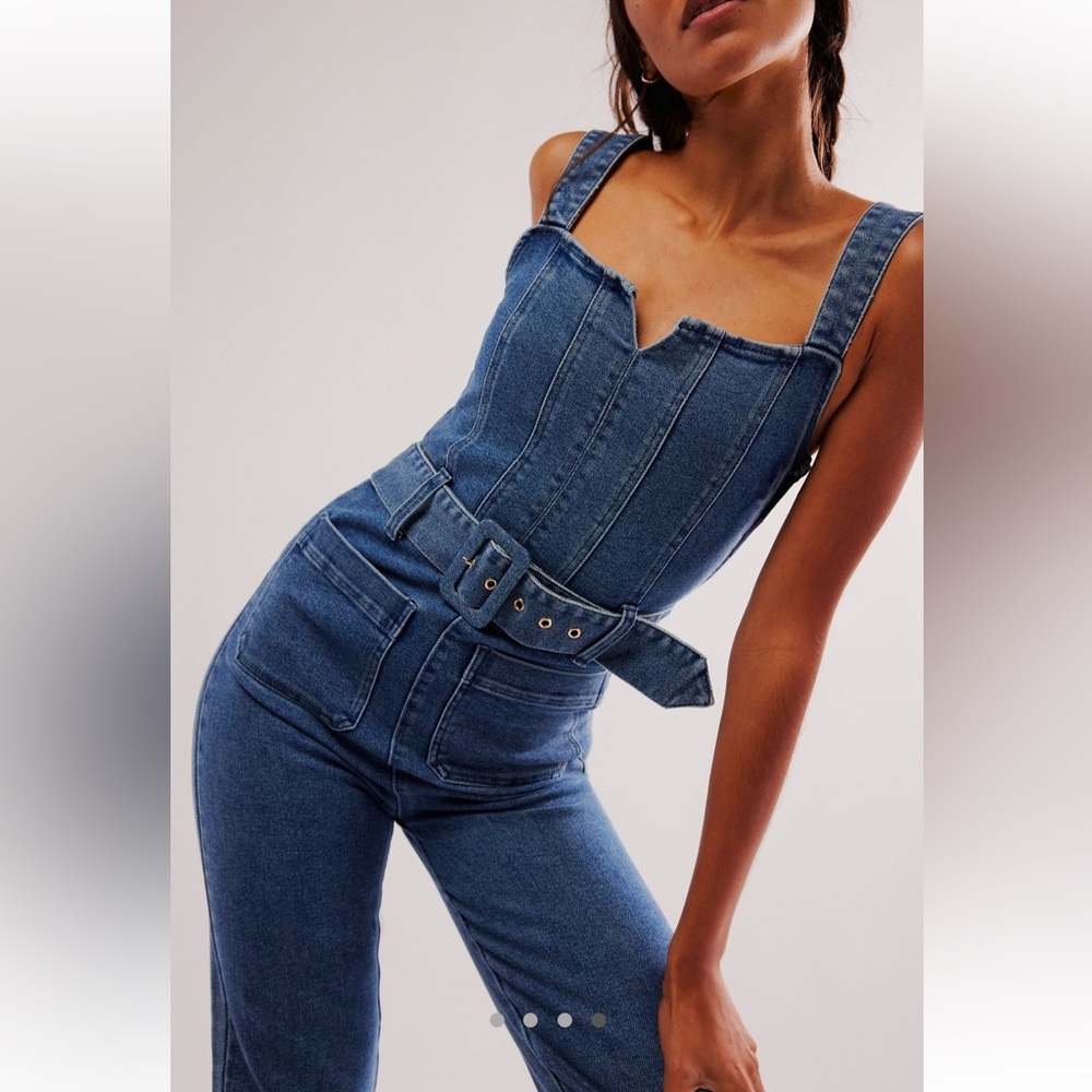 Show Me Your Mumu Crossroads Jumpsuit Sky Rider Size Large